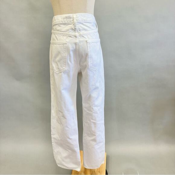 Agolde Lana Slice Straight in Element (white) Size 30 High Rise Button Fly - Picture 4 of 16